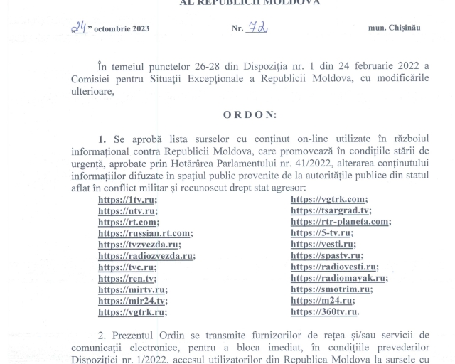 SIS solicită blocarea mai multor site-uri care  alterează spațiul informațional