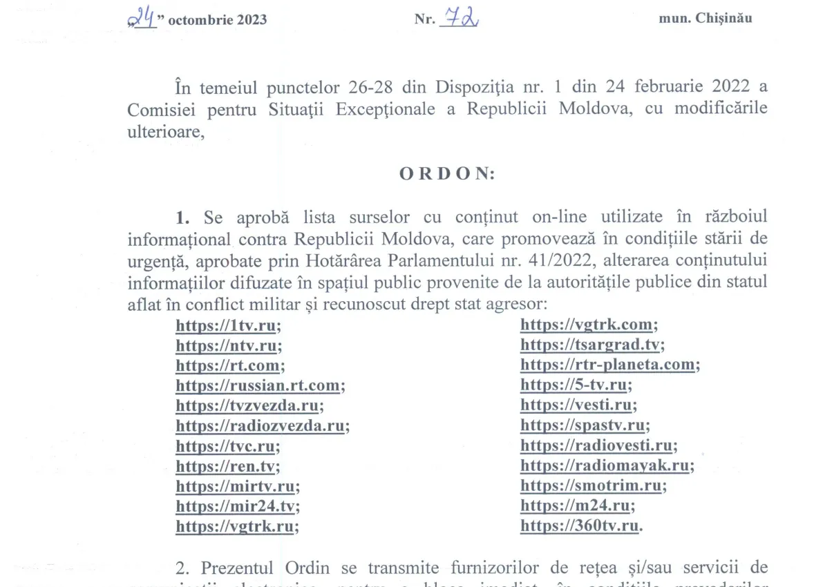 SIS solicită blocarea mai multor site-uri care  alterează spațiul informațional
